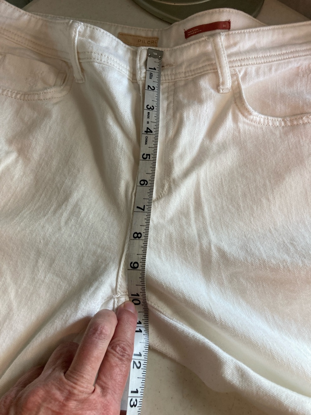 Pilcro Cream-Label Off  White Distressed Denim Jeans - Picture 12 of 15